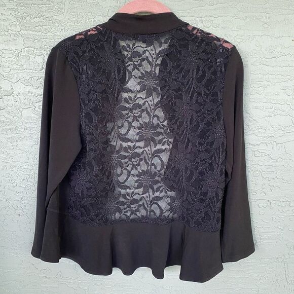 Glamour Sz M Black Lace Bolero - Picture 1 of 12